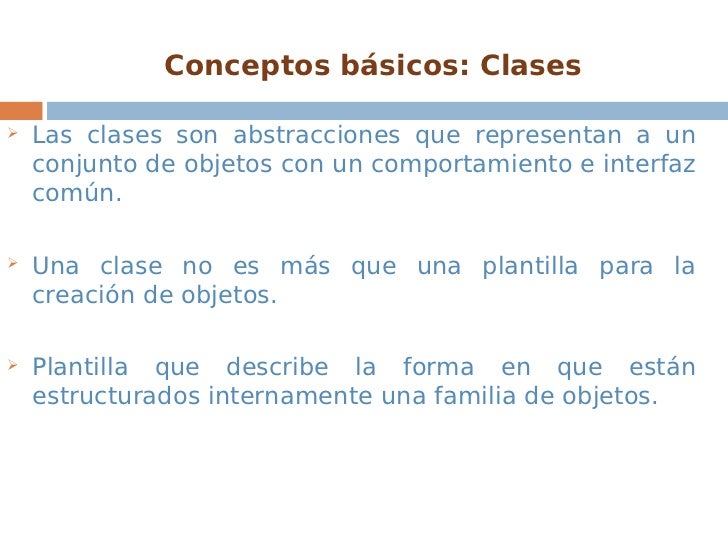 Elementos básicos de la programación orientada a objetos.