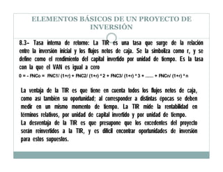 Elementos básicos de un proyecto de inversión | PDF