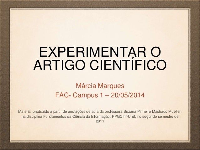 Formatacao de artigo cientifico
