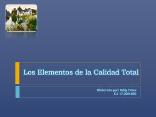 Los Elementos de la Calidad Total

                     Elaborado por: Eddy Pérez
                                C.I 17.229.660
 