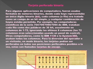 Tarjeta perforada binaria
 