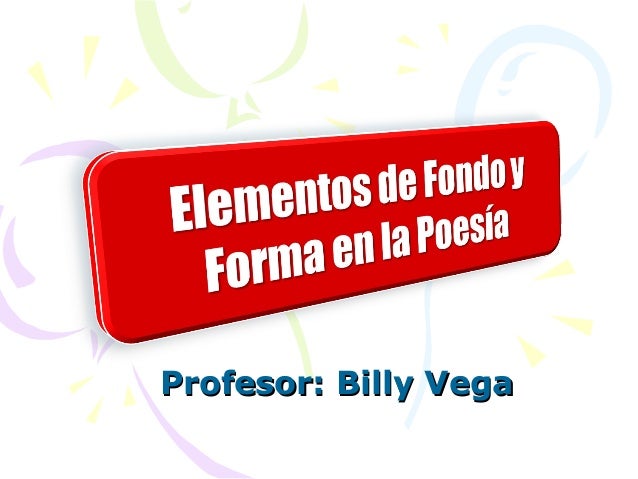Elementos De Fondo Y Forma