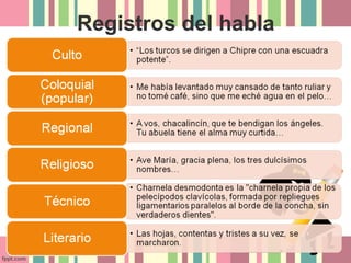 Registros del habla
 