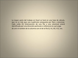 Elementos De La Pantalla De Excel