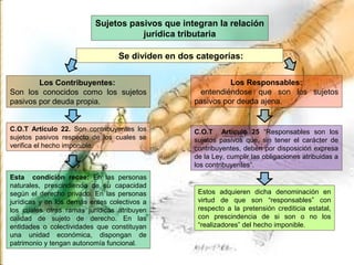Elementos de la relación jurídica tributaria y domicilio | PPT