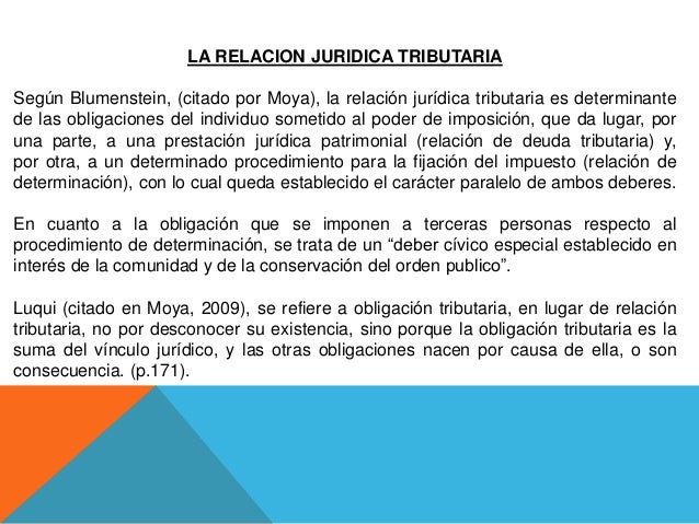 Elementos de la relacion juridica tributaria y domicilio