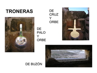 TRONERAS DE
CRUZ
Y
ORBE
DE
PALO
Y
ORBE
DE BUZÓN