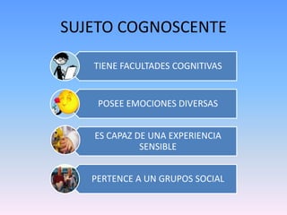 SUJETO COGNOSCENTE