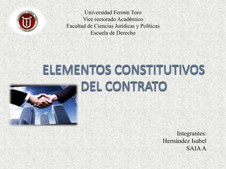 Universidad Fermín Toro
Vice rectorado Académico
Facultad de Ciencias Jurídicas y Políticas
Escuela de Derecho
Integrantes:
Hernández Isabel
SAIAA
 