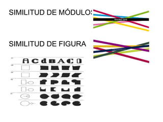 SIMILITUD DE MÓDULOS
SIMILITUD DE FIGURA
 