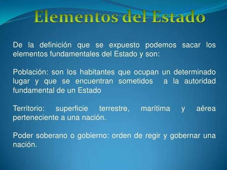 Elementos del estado