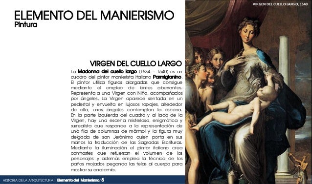 Elementos del estilo manierista