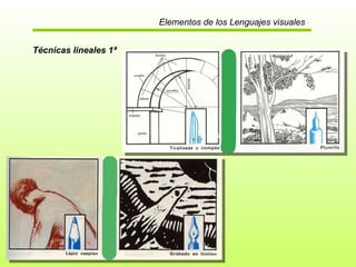 Elementos de los Lenguajes visuales Técnicas lineales 1ª 