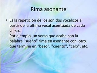 Que Es La Rima Elementos del poema | PPTX