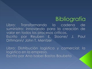  Elementos del suministro y Logística inversa