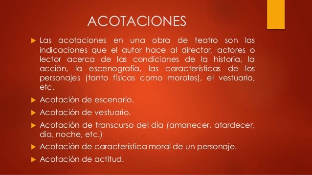 Elementos del texto dramático