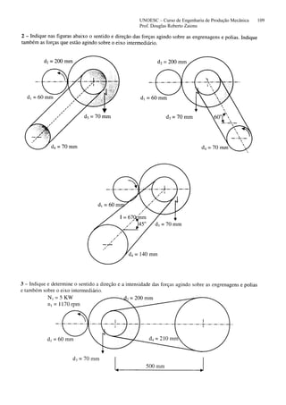 UNOESC – Curso de Engenharia de Produção Mecânica 109
Prof. Douglas Roberto Zaions
 