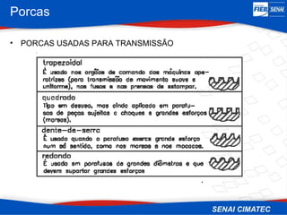 Porcas
• PORCAS USADAS PARA TRANSMISSÃO
 