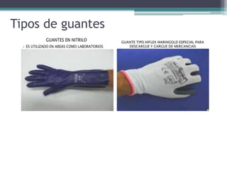 Tipos de guantes
 