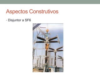Aspectos Construtivos
• Disjuntor a SF6
 