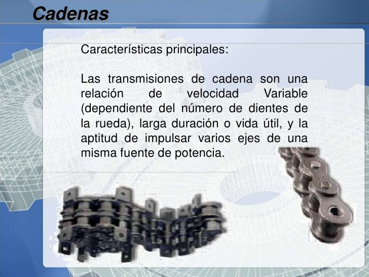 Elementos de transmisión de potencia mecánica