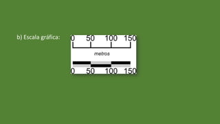 b) Escala gráfica:
 
