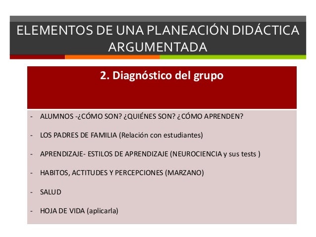 Elementos de una planeacion didactica constructivista