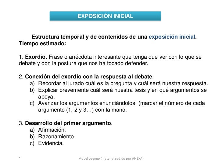 Elementos de un debate sin tiempos