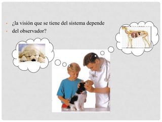 • ¿la visión que se tiene del sistema depende
• del observador?
 