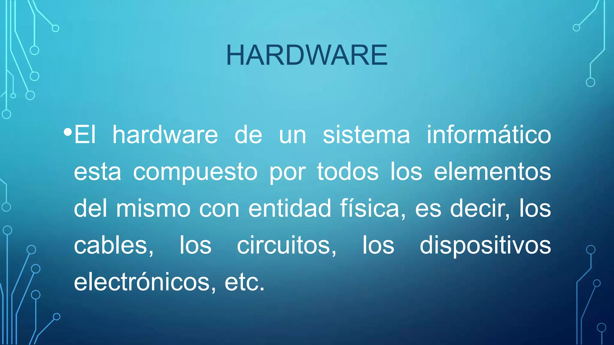 Elementos de un sistema de computo (Hardware, software, humanware) PPT