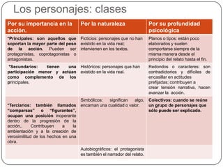 Los personajes: clases