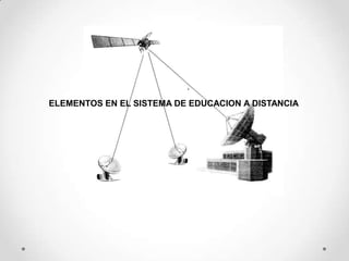 ELEMENTOS EN EL SISTEMA DE EDUCACION A DISTANCIA
 