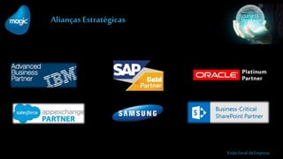 Alianças Estratégicas
Visão Geral da Empresa
 