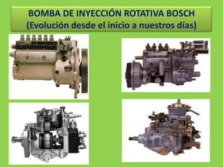 BOMBA DE INYECCIÓN ROTATIVA BOSCH(Evolución desde el inicio a nuestros días)