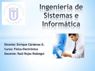 Dicente: Enrique Cárdenas D.
Curso: Física Electrónica
Docente: Raúl Rojas Reátegui
 