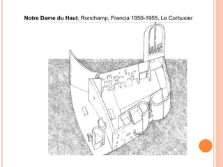 Notre Dame du Haut, Ronchamp, Francia 1950-1955, Le Corbusier
 