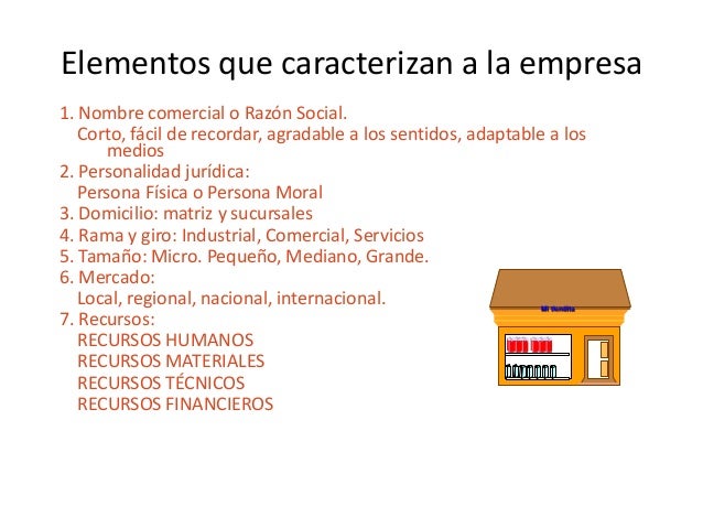Elementos que caracterizan a la empresa