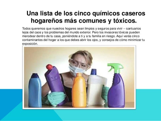 Elementos químicos en el hogar