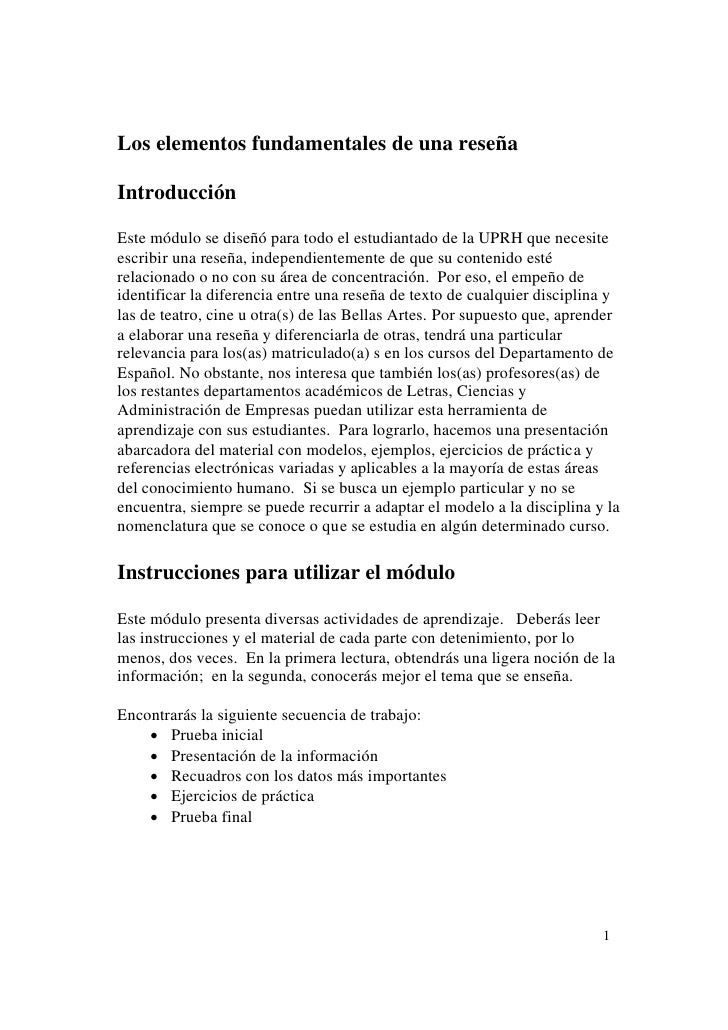 Elementos ReseñA