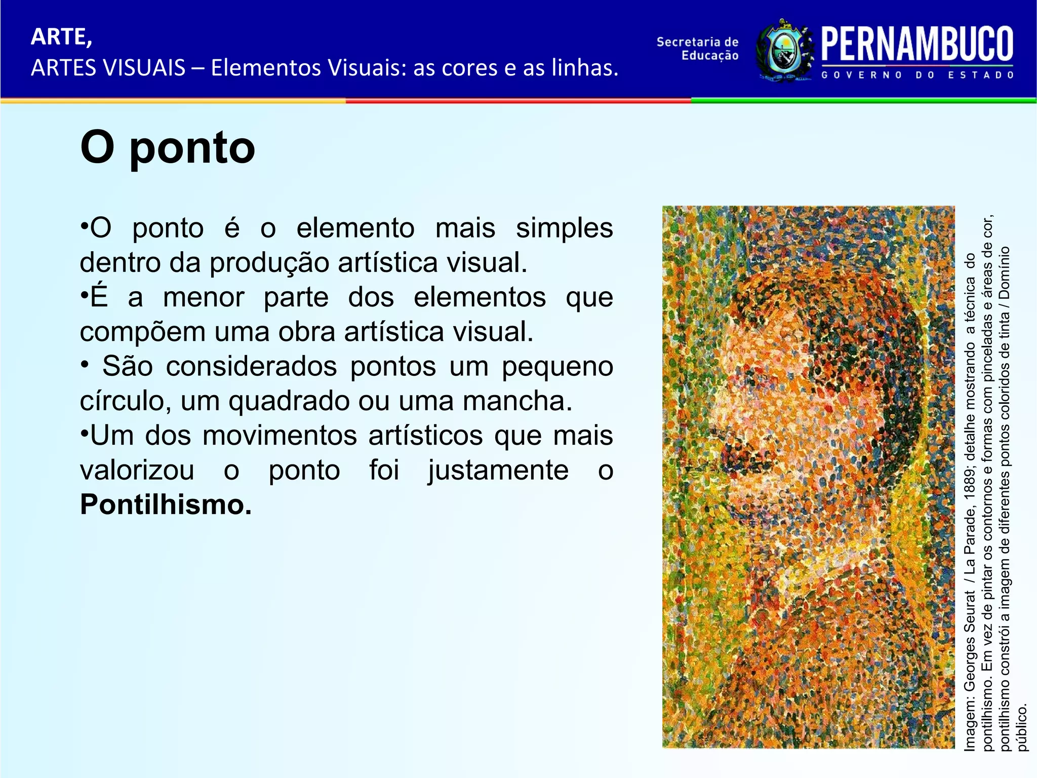 Elementos visuais - Artes 1º ano | PPT