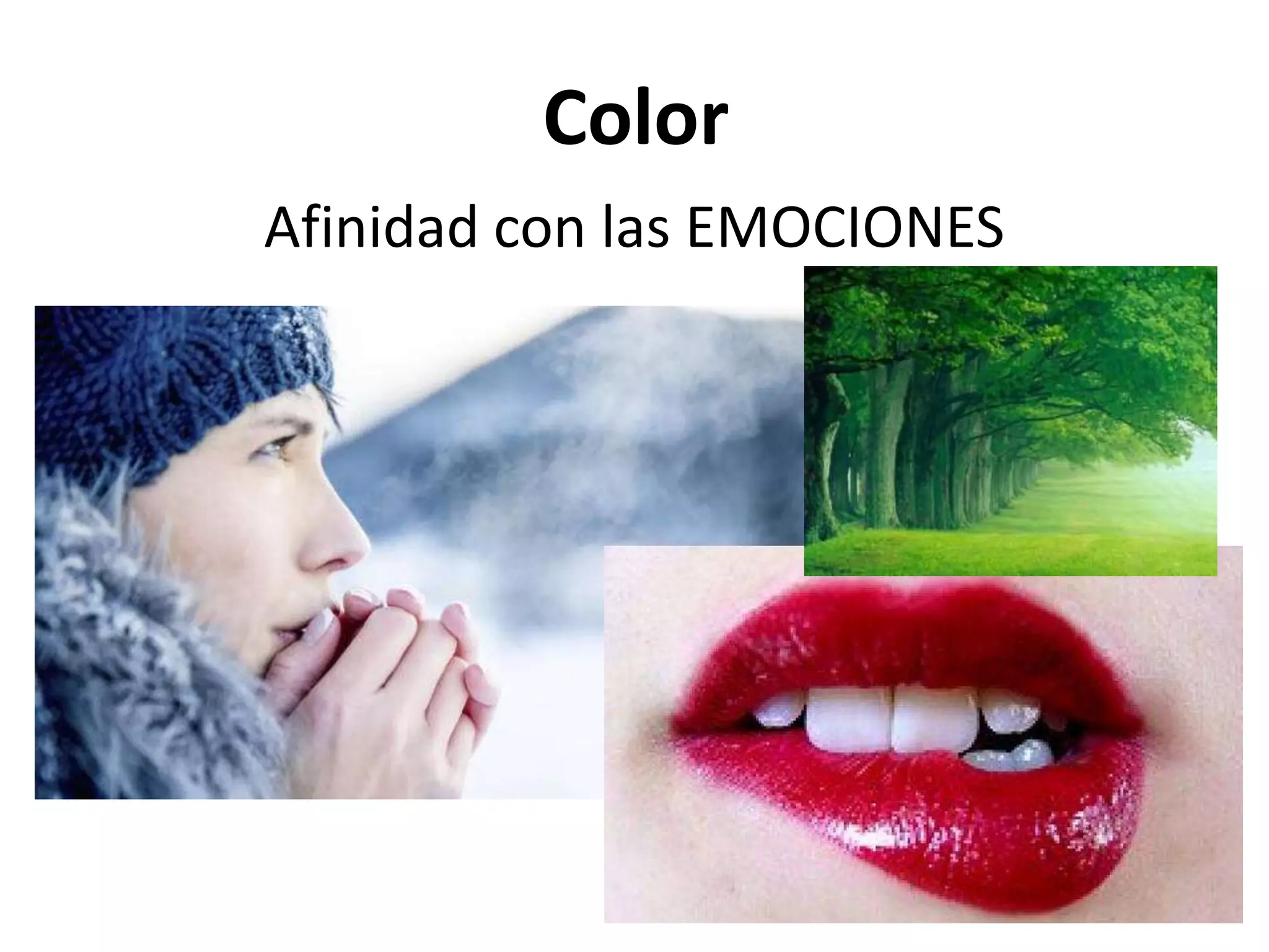 Color
Afinidad con las EMOCIONES
 