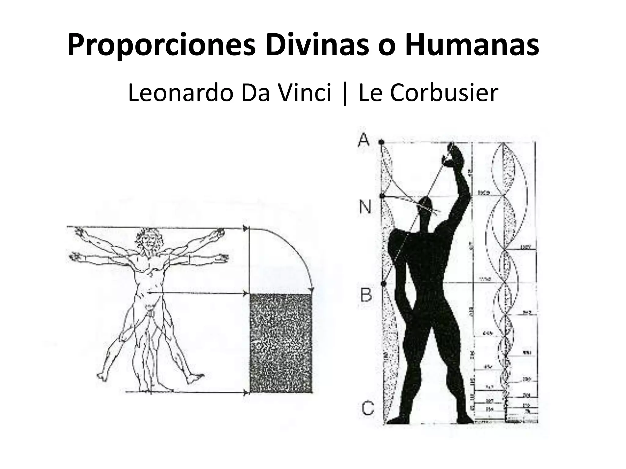 Proporciones Divinas o Humanas
Leonardo Da Vinci | Le Corbusier
 