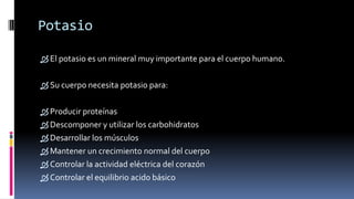 Elementos y compuestos presentes en el cuerpo humano | PPTX
