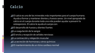 Elementos y compuestos presentes en el cuerpo humano | PPTX