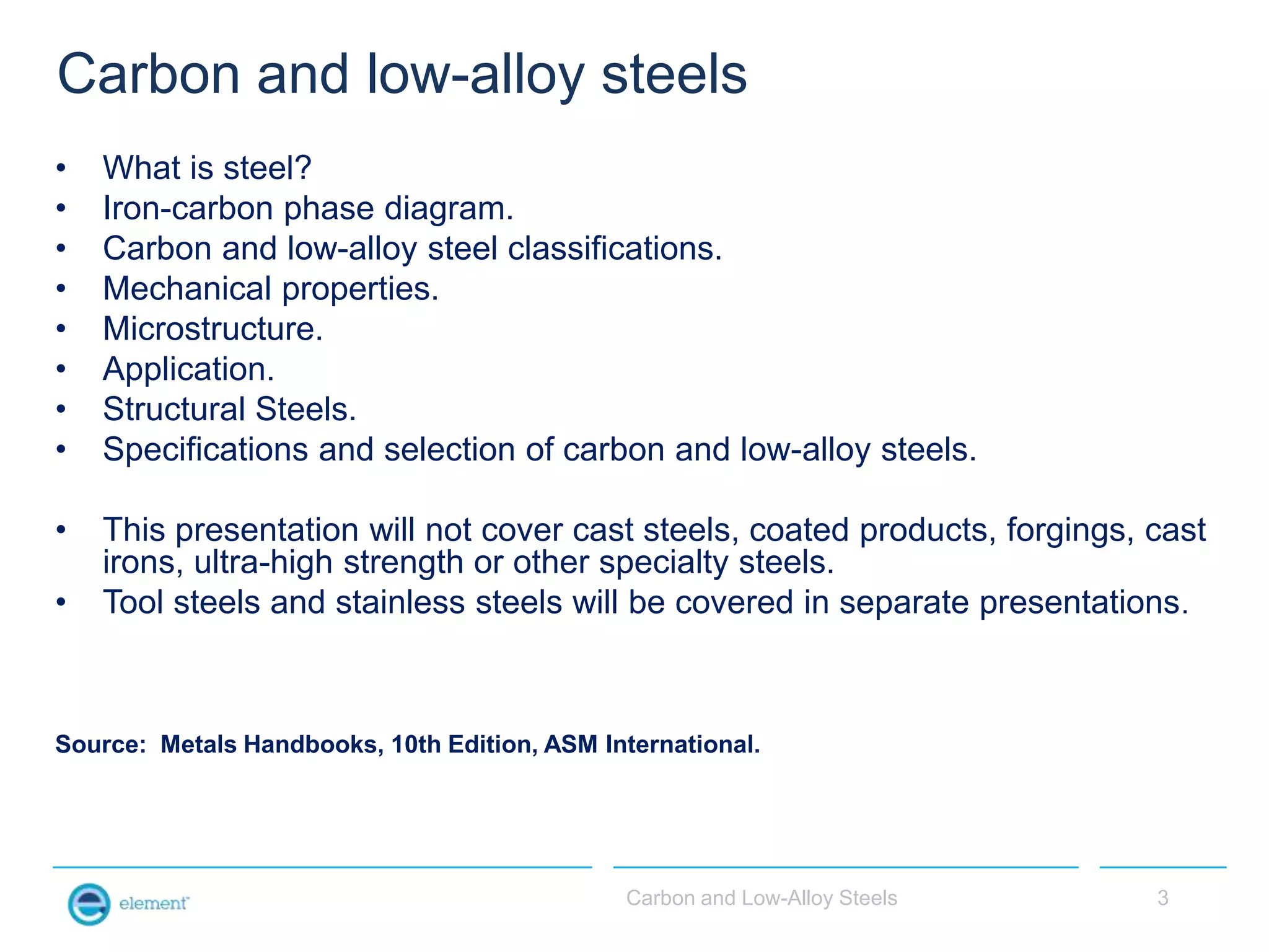 Carbon and Low-Alloy Steels for Non-Metallurgists | PPTX