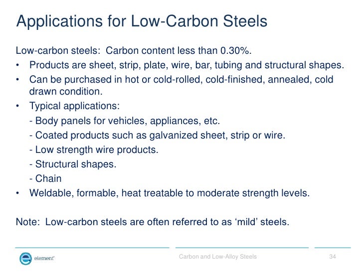 Carbon and LowAlloy Steels for NonMetallurgists