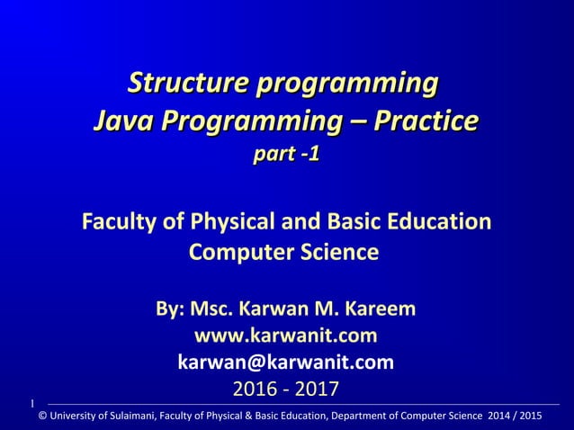 Java programming: Elementary practice | PPT
