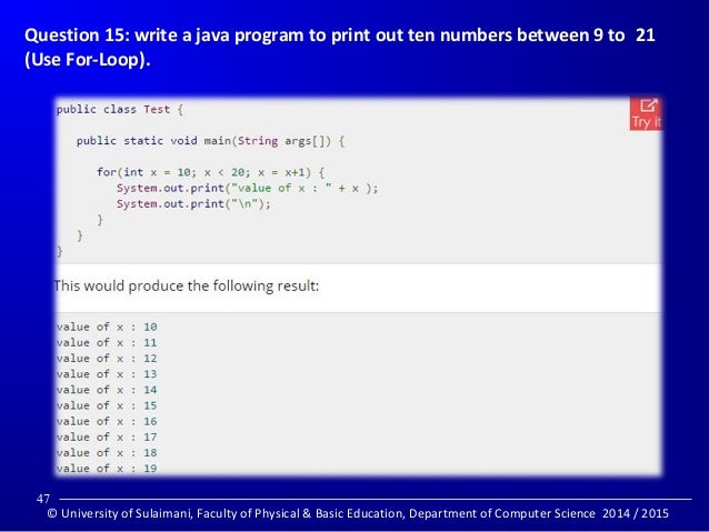 Write a java program to calculate factorial of a number