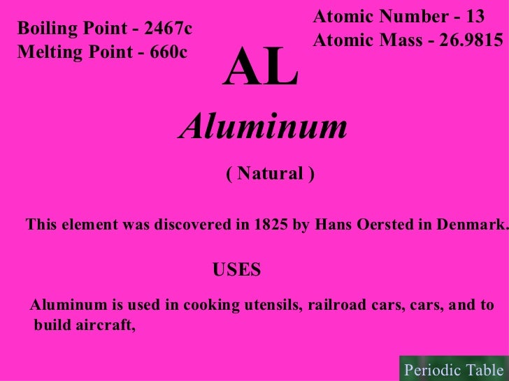 What is the melting point of aluminum?