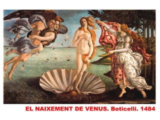 EL NAIXEMENT DE VENUS. Boticelli. 1484
 